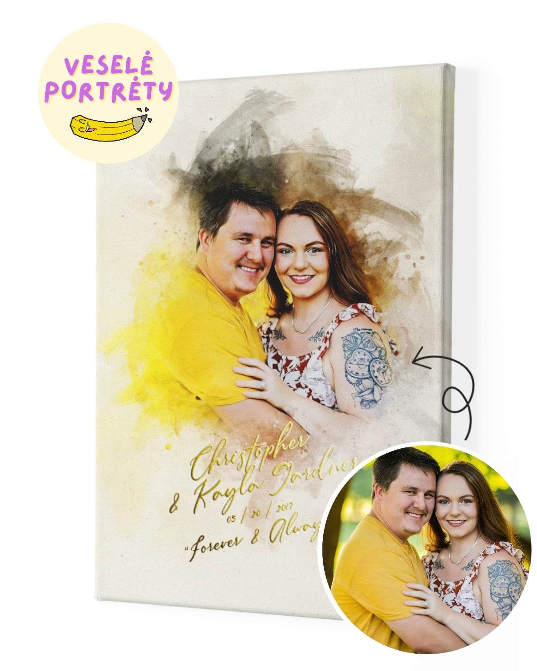Portrét watercolor (akvarel portrét) - Kreslíř Richard